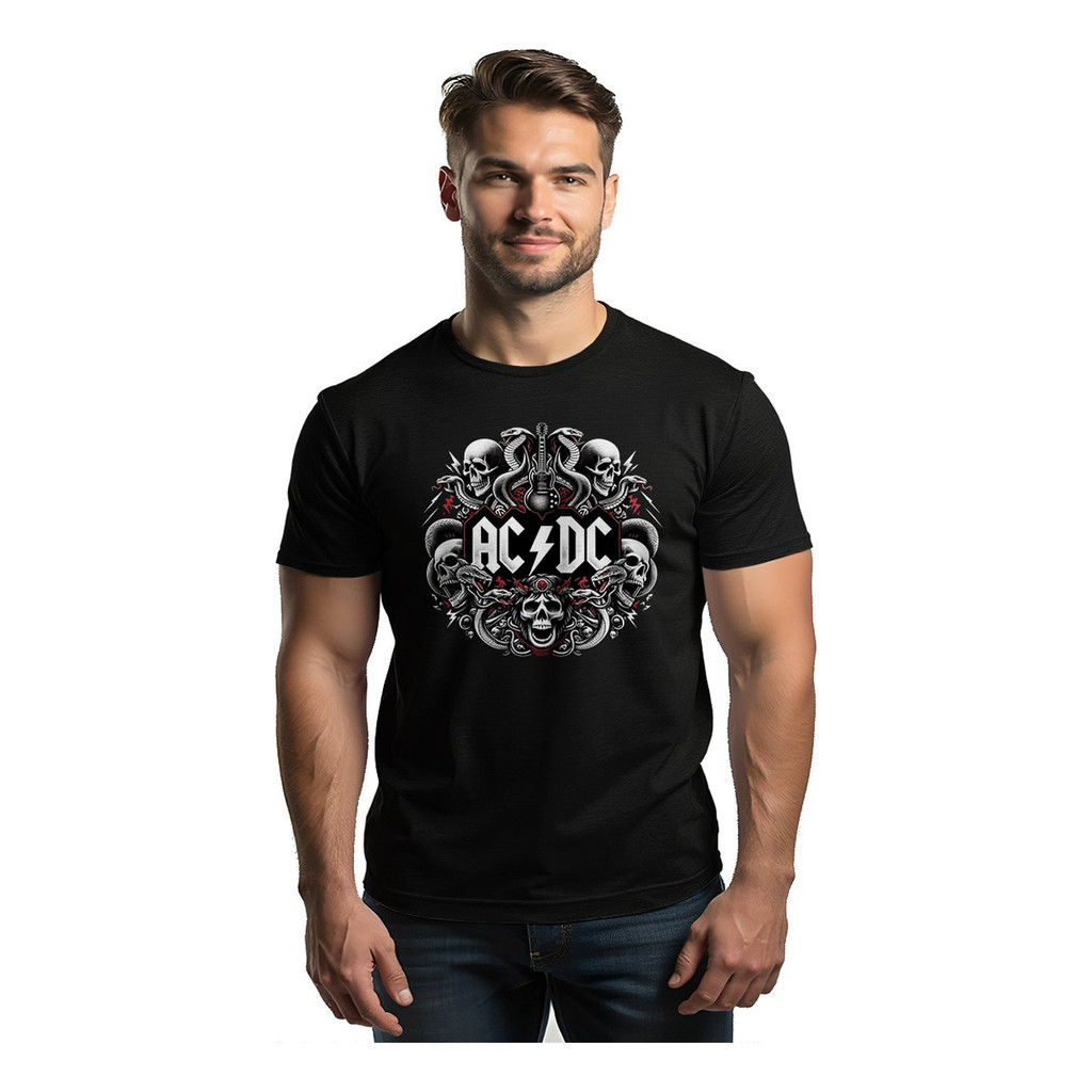 Camiseta  Acdc Banda Rock Ac-dc Camisa Serpente Unissex Tour Festival Show