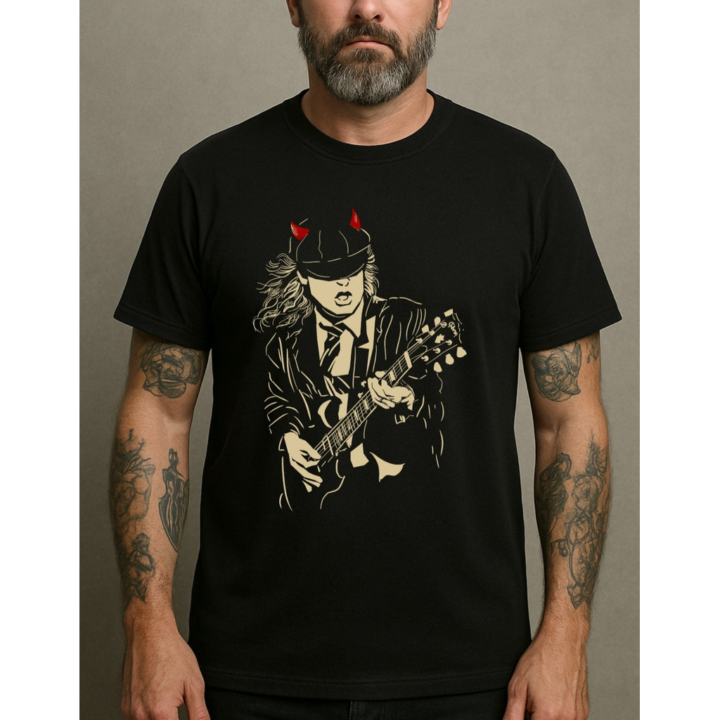 Camiseta Banda Rock Estampada Ac/dc Acdc 7 Show Tour 2026 festival