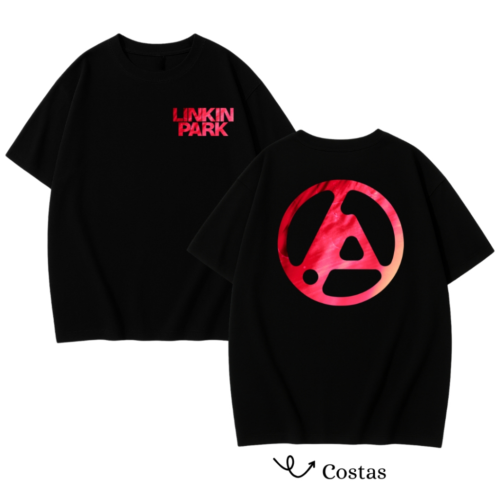 Camiseta Linkin Park Frente e Costas 100% Algodão Banda de Rock - Shows e Festivais Brasil Banda Internacional Emily