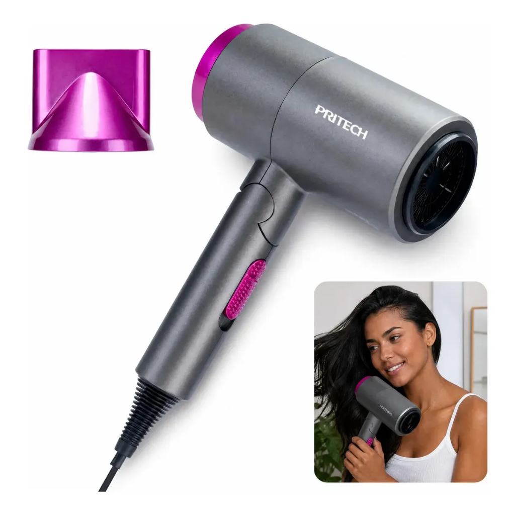 Secador Dobrável  Vermelho 127v Compacto Viagens 1800w