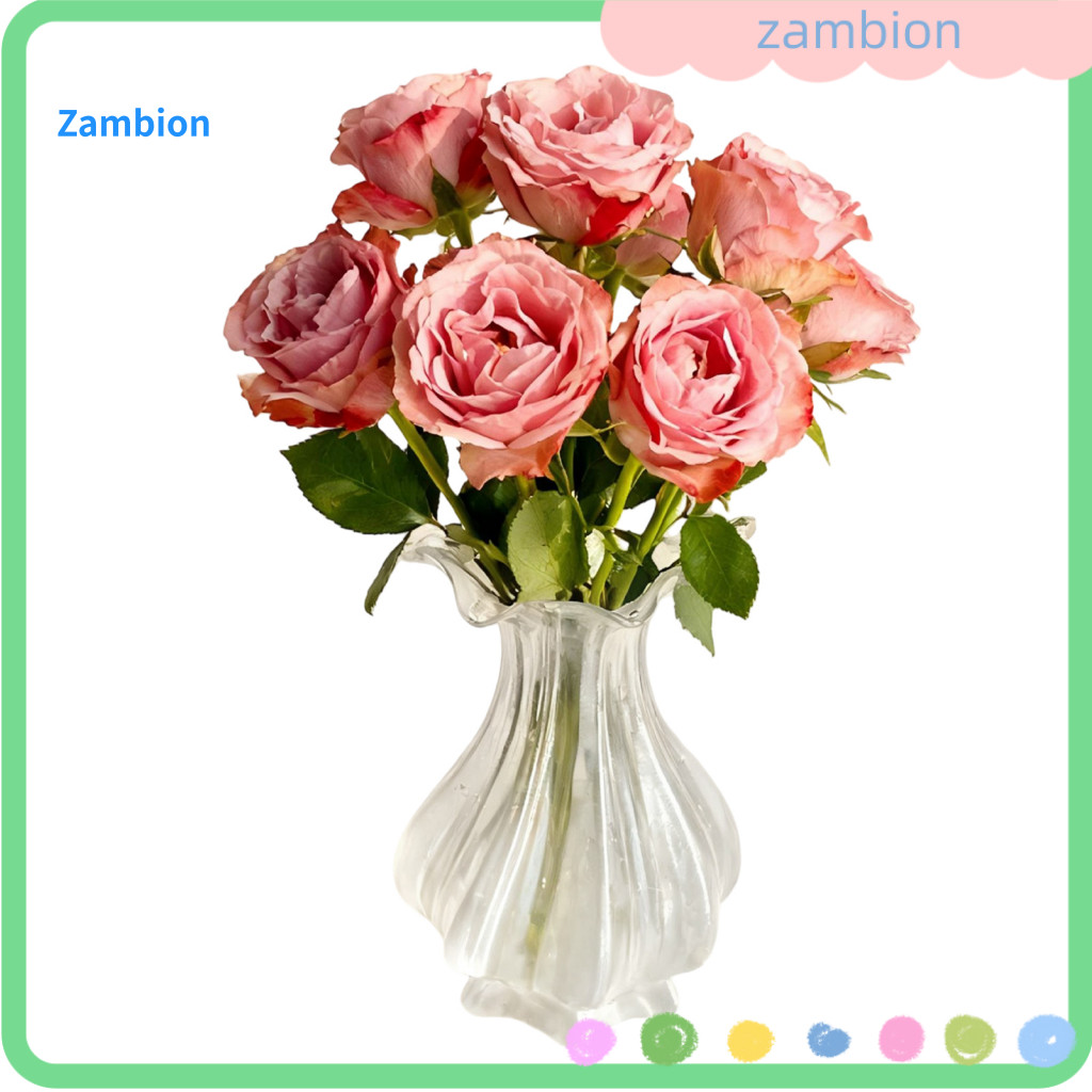 Modern Minimalist Vase Decorative 3d Printed Flower Container Wavy – Artistic Ribbed Table Centerpiece for Room for So