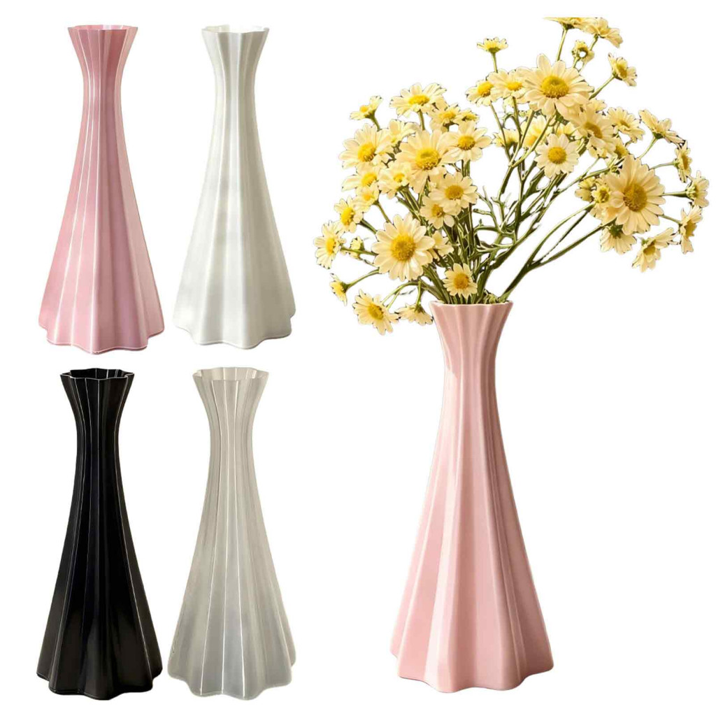 Modern Minimalist 3d Printed Bud Vase – Elegant Artistic Table Centerpiece for Fresh or Artificial Flowers Perfect Dec