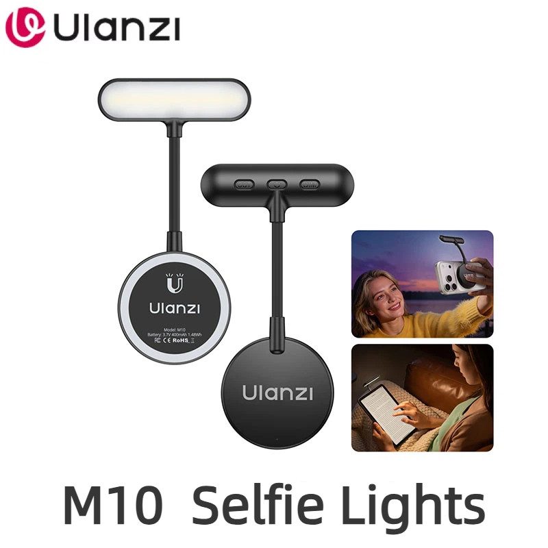 Ulanzi M10 Luz Magnética Flexível Para Telefone Luzes De Selfie Com Brilho De Temperatura Colorida De 5 Níveis Vlog Ao V