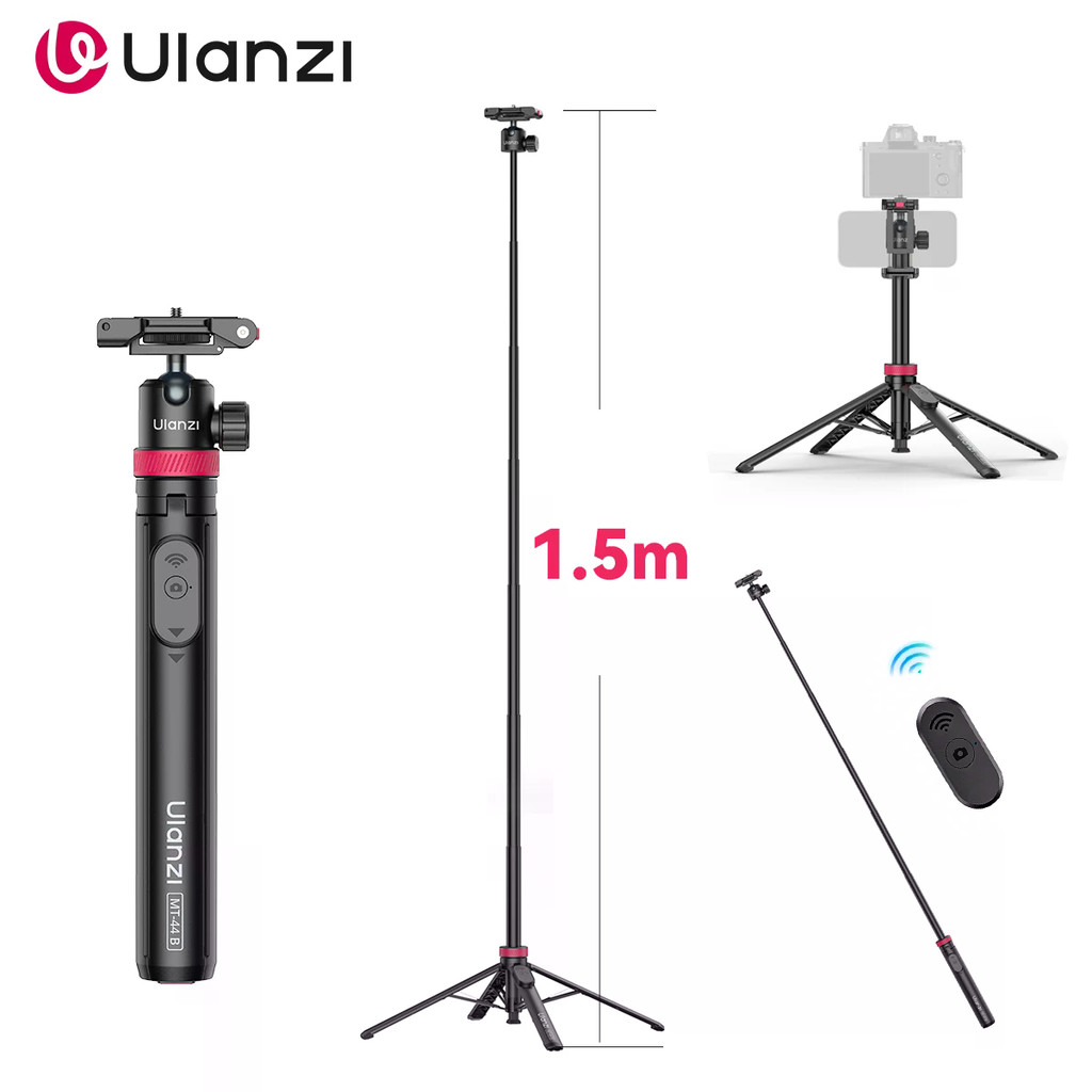 Tripé De Telefone Ulanzi MT-44 Para Smartphones Configuração De Câmera Dupla Vídeo Vlog Selfie Stick Com Sapata Fria