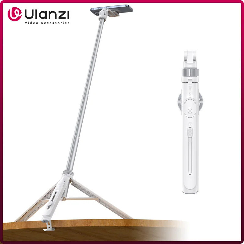 Ulanzi TT88 overhead selfie stick vlog tripé para o telefone braçadeira magnética tripé extensão remota sem fio para