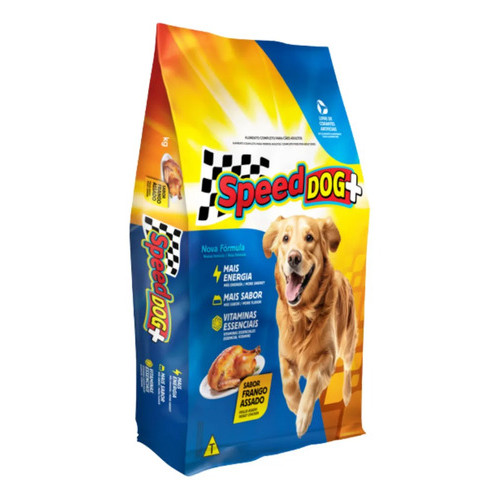 Ração Speed Dog Para Cães Adultos Frango Assado Sem Corantes Artificiais 15kg