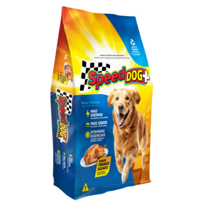 Ração Speed Dog+ Cães Adultos Frango Assado Saco 15kg Nova Fórmula