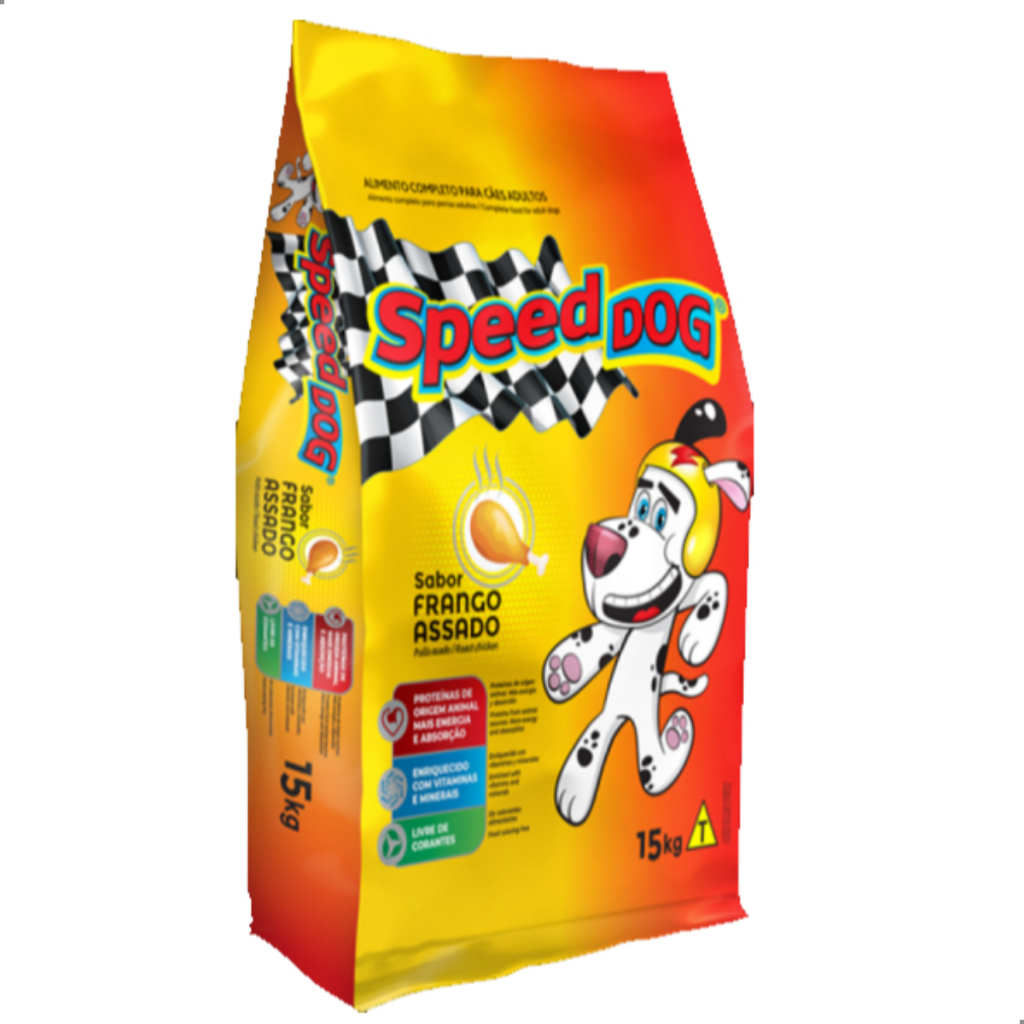 Alimento Cães Adultos Frango Assado Speed Dog Pacote 15kg