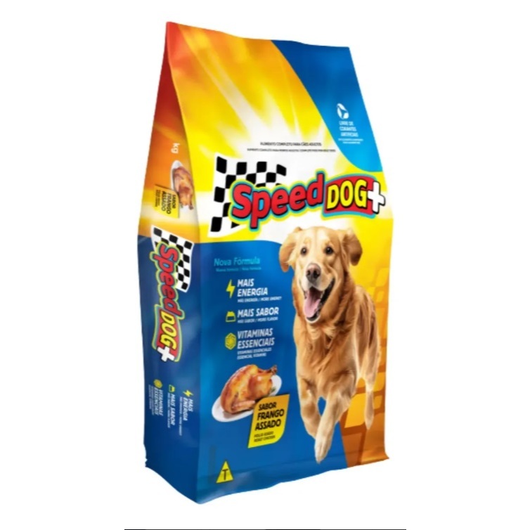 Ração Speed Dog Frango Assado Sem Corantes Artificiais 15kg Cachorro Adulto cães