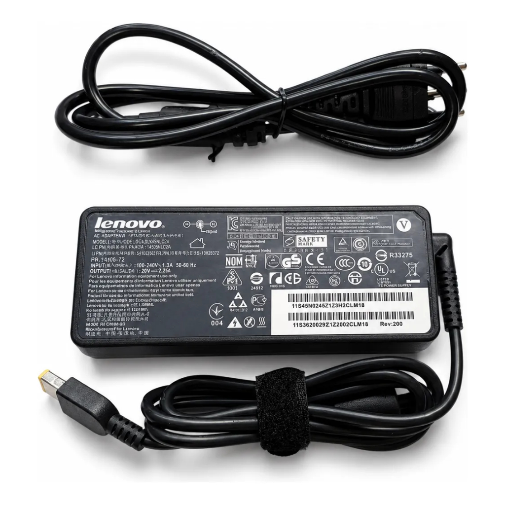 Fonte Carregador Lenovo 20V 4,5A 90W Slim Tip USB T440 T450 T460 T470 X240
