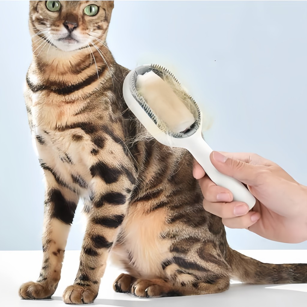 2 Peças Aparador De Pêlos De Animais De Estimação Pente De Silicone Multifuncional Para Promoção De Gatos , Cães E Filho