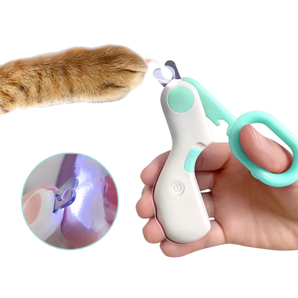 Cortador De Unha Gato Com Led Profissional Cachorro Aparador Pet Tesoura