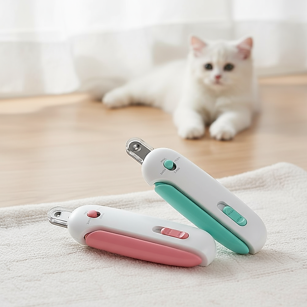 Aparador de Unhas 2 em 1 para Pets com Furo Ajustável, Alicate Profissional para Cães e Gatos, Ferramenta de Cuidados