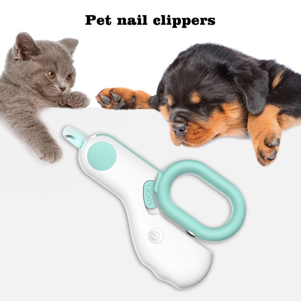 Cortador De Unha Pet Gato Cachorro Com Luz Led Tesoura Profissional Aparadora de Unhas para Pet