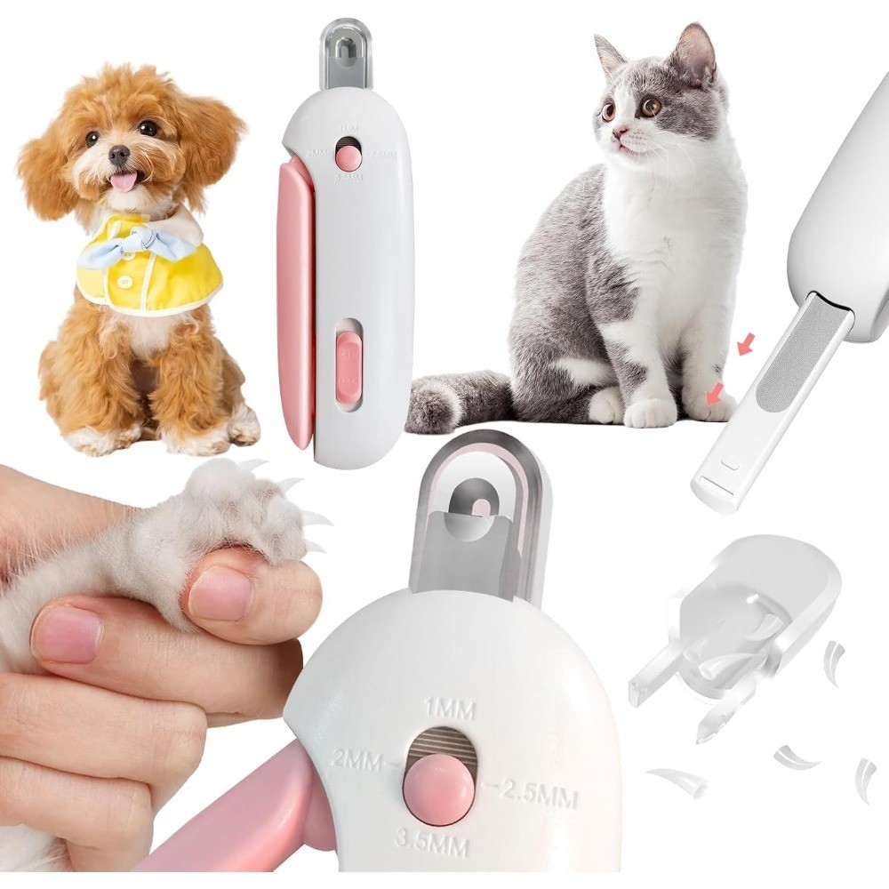 Cortador De Unhas Para Gatos , Guia De Segurança De 4 Tamanhos , Aparador Animais De Estimação Com Arquivo Coletor , Lâm