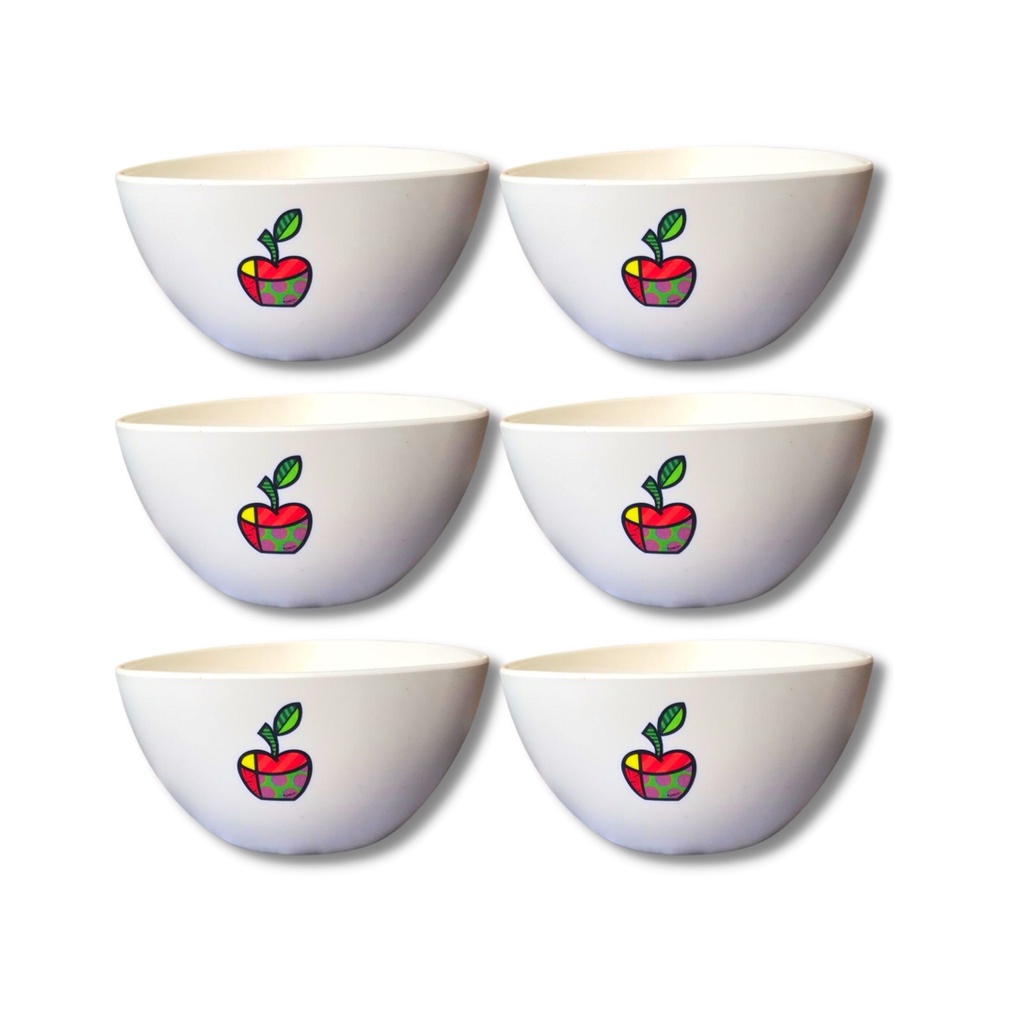 Bowl Tigela Doce Sobremesa Sorvete Apple Romero Britto 12pcs Colecao Praia Ilha de Caras