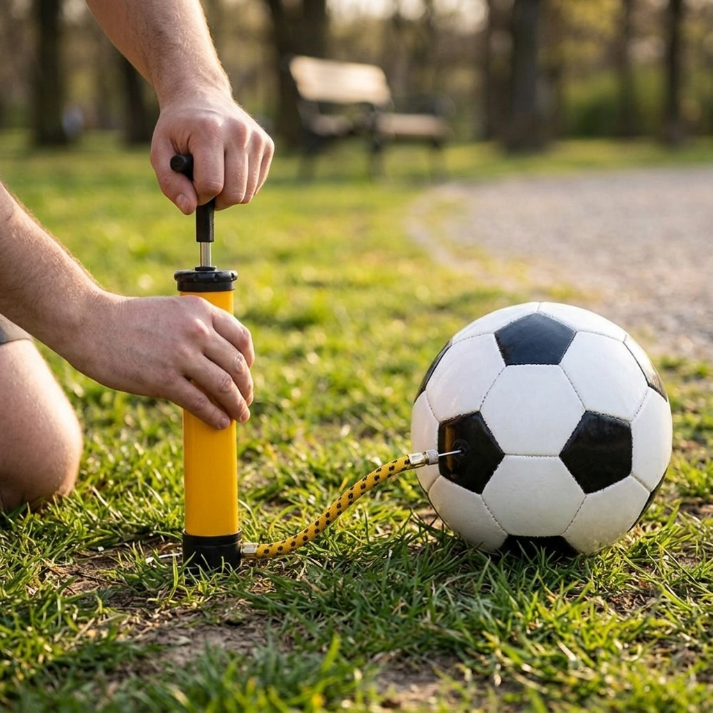 Bomba de Ar Manual 24cm Para Encher Bola Pneu Bicicleta Bóia