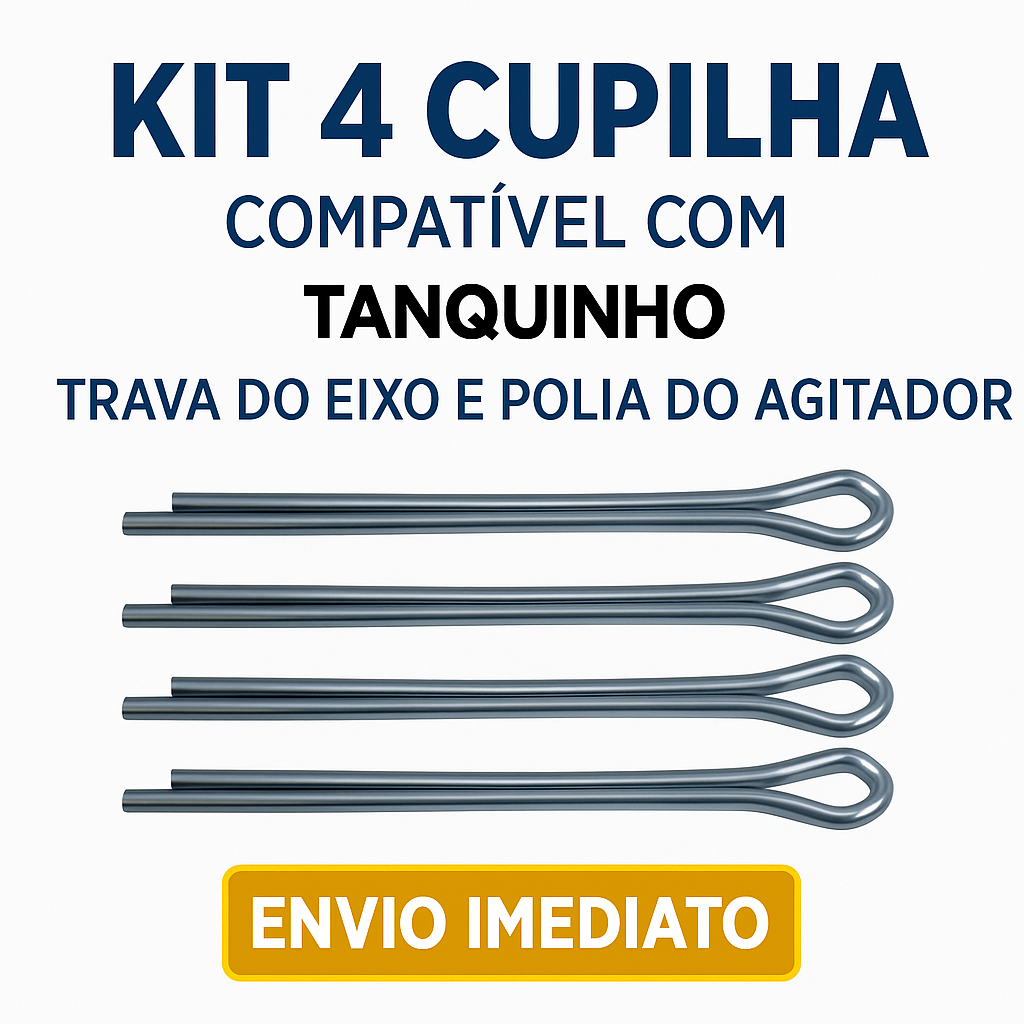 Kit 4 Cupilha Trava Do Eixo Da Polia Do Agitador Tanquinho