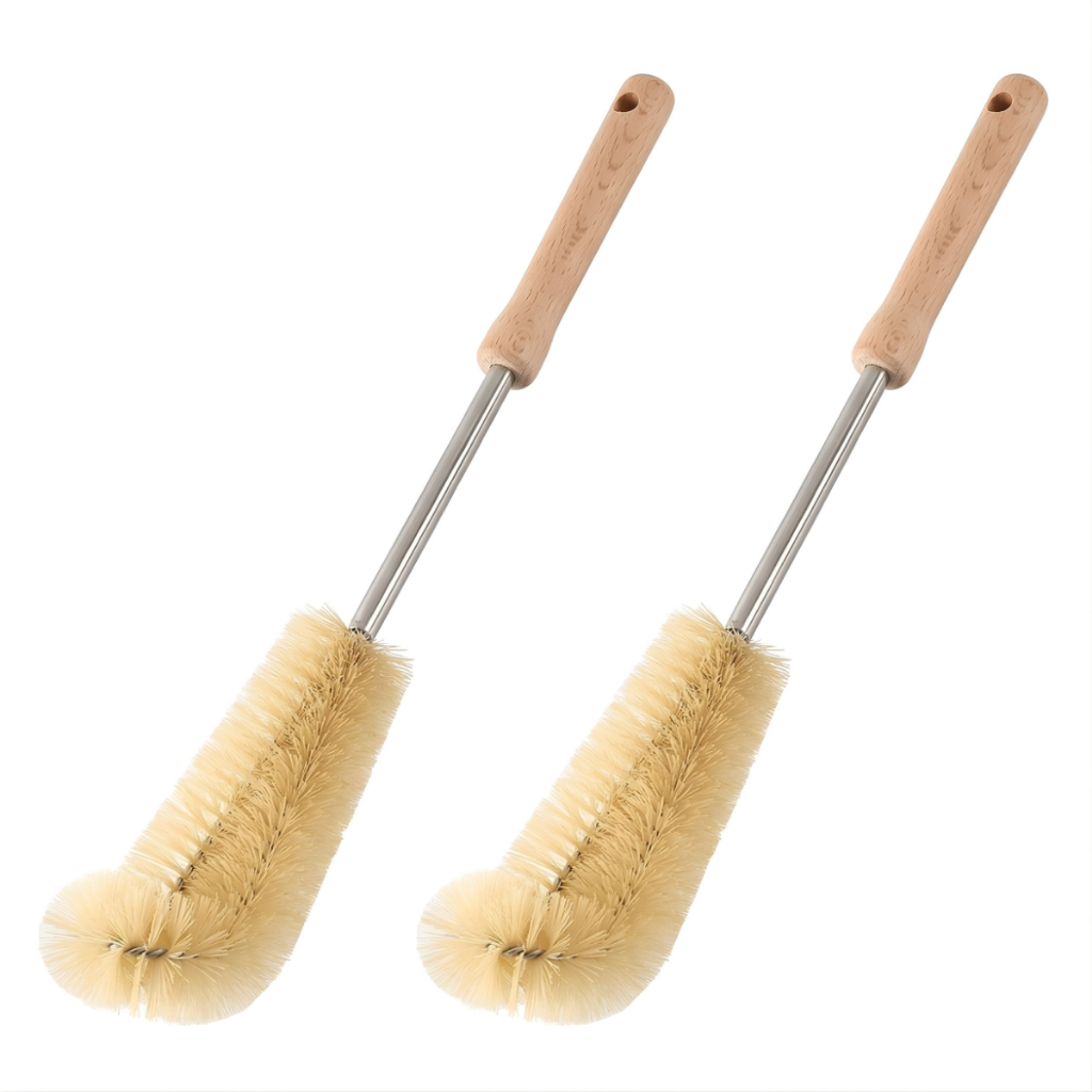 Kit 2 Escovas Limpeza Garrafa Longa 39cm – Escova para Garrafa Térmica, Copo, Agitador Máquina de Lavar e Jarras