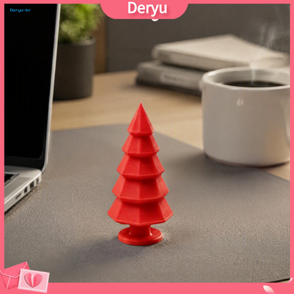 Miniature Holiday Table Decor Desktop Christmas Tree Ornaments 3d Printed Geometric Figurine – Mini Tabletop Minimalis