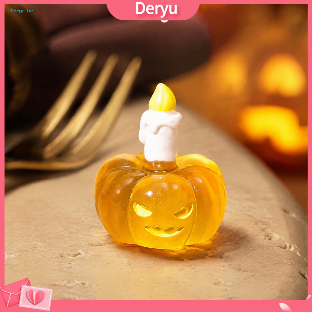 Diy Craft Accessories Halloween Miniature Figurines Glow the Dark Mini Ornaments Resin Ghost Pumpkin Bear Tombstone Figu