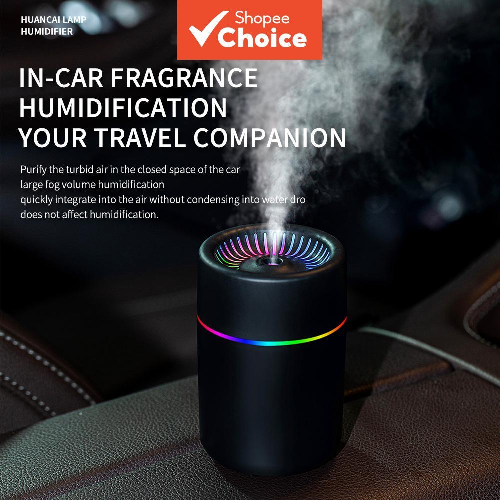 Purificador de Ar Mini Difusor de Aromas por USB com Umidificador, Luzes e Gerador de Névoa para Casa, Carro