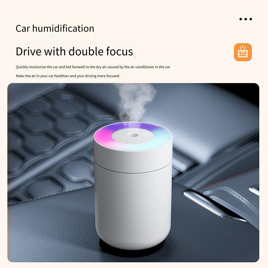 Escritório quarto Desktop colorido atmosfera luz pequeno carro Spray umidificador colorido atmosfera luz hidratante