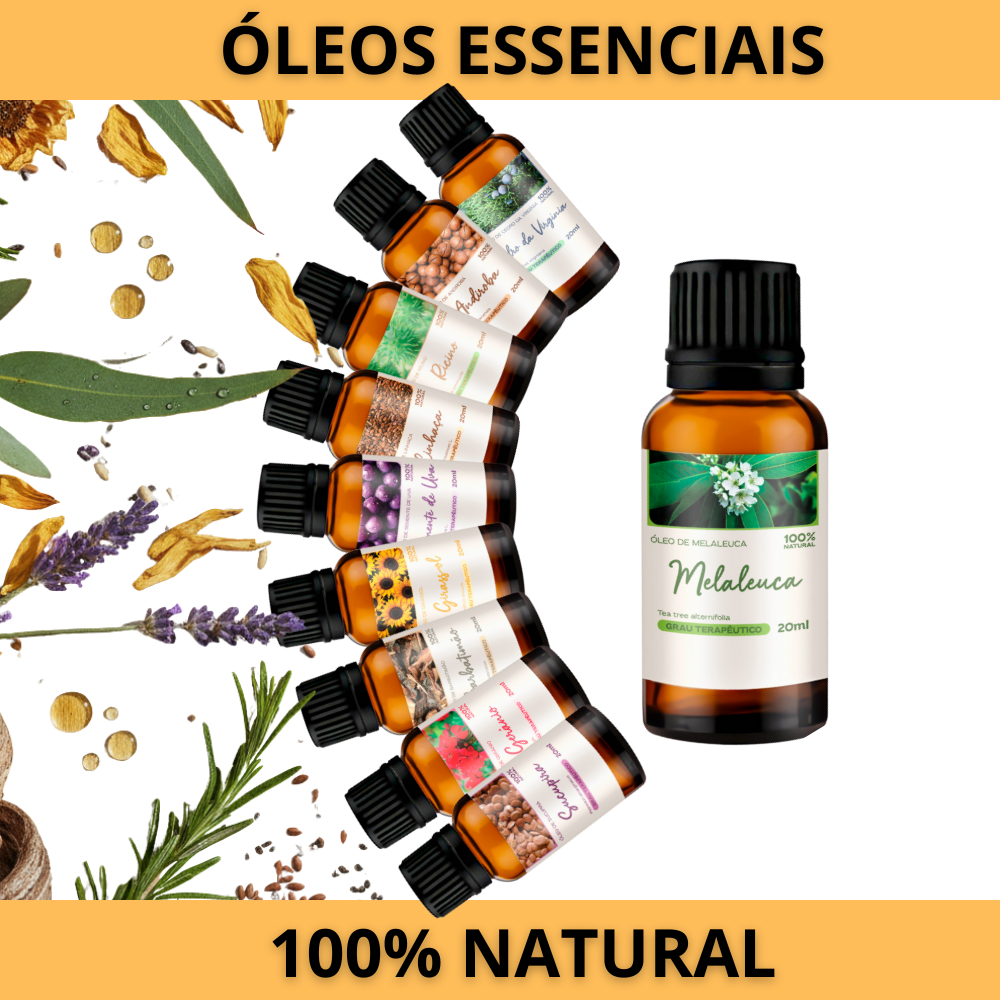 Óleo Essencial para Aromaterapia 100% Puro e Natural Umidificador, Difusor, Cheirinho de Carro