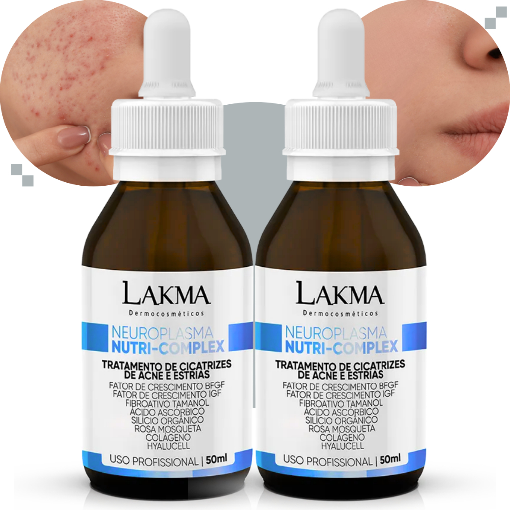 Kit 2 Neuroplasma Nutri Complex 50ml Marcas Acne Estrias Todos os Tipos de Pele Lakma