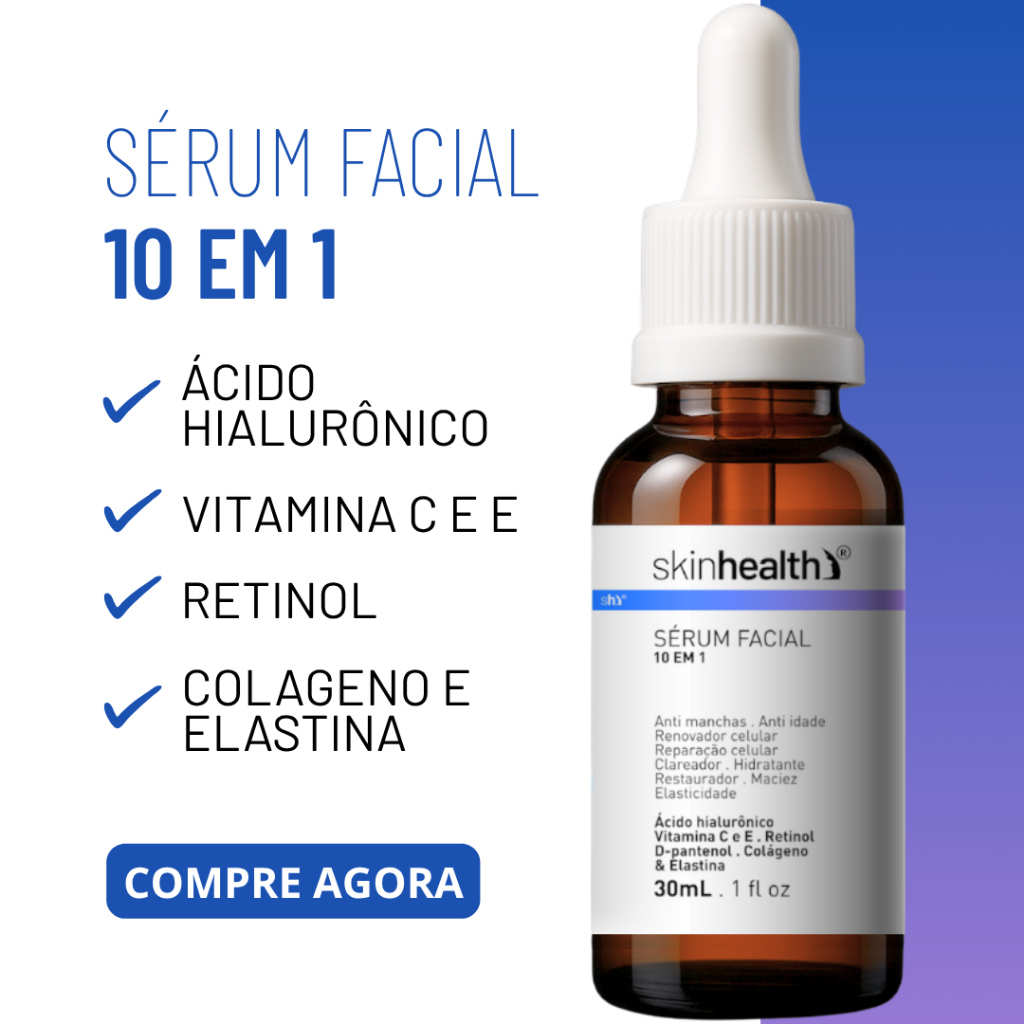 Sérum Facial 10 em 1 Rejuvenescedor, Anti Manchas, Antiacne Skinhealth 30ml