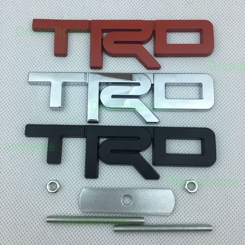 TRD Metal Grille Emblema Adesivo Decorativo Para Acessórios De Carro Toyota 12.3 * 3.5cm