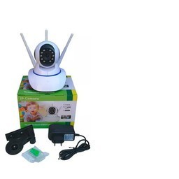 Câmera IP Robô 3 Antenas Com Wifi Infravermelho Rotativa 360º 720p Vigilância Residencial Inteligente Oferta