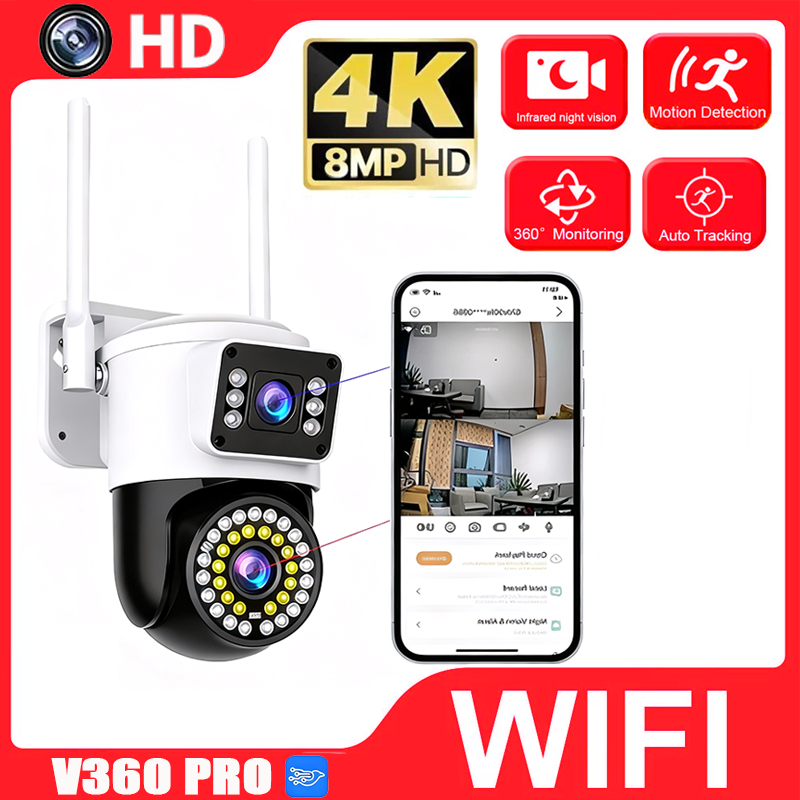 Câmera de Segurança Wireless Wi-Fi 360° à Prova D'água para Externo Visão Noturna Infravermelha Câmera IP Residencial G1