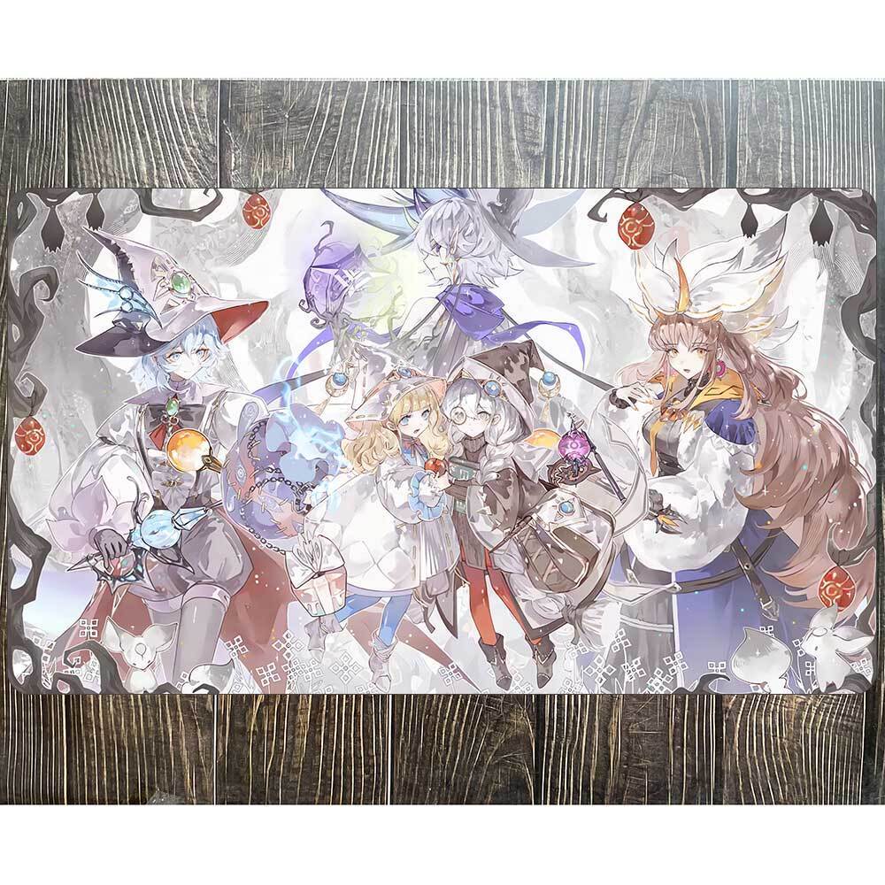 YuGiOh Playmat Risette Asterias Da Madeira Branca Almofada De Cartão YGO Tapete TCG Yu-Gi-Oh Mat-27