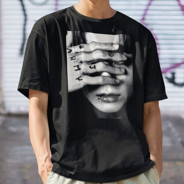 Camisa Jungkook Bts Covering Eyes Vintage Cantor Golden Fãs Seven Camiseta 100% Algodão