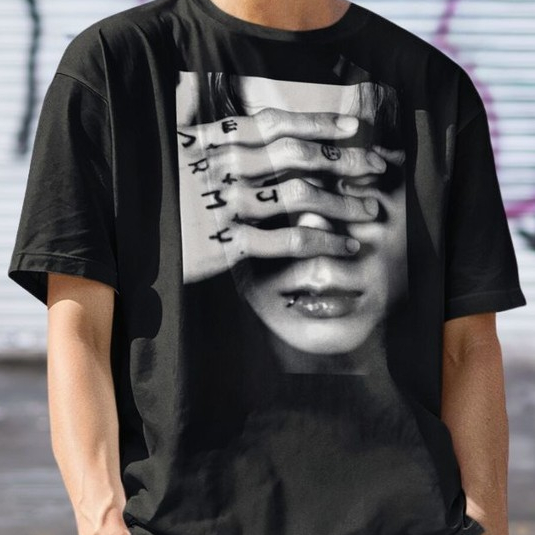 Camiseta Jungkook Bts Covering Eyes Vintage Cantor Golden Fãs Seven Camisa 100% Algodão