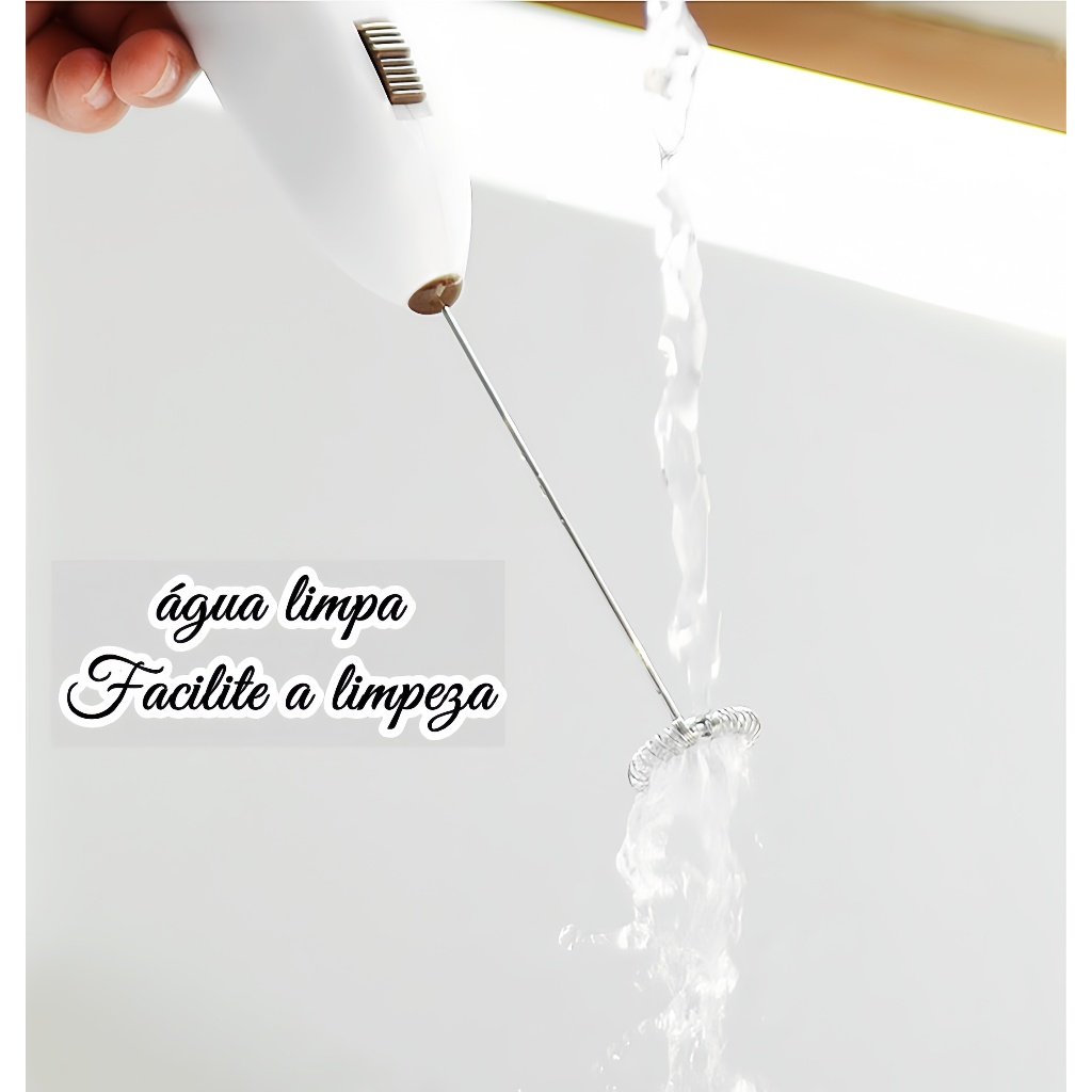 2 Peças Mini Mixer Elétrico Inox Misturador Portatil Batedor Para Cozinha Mexer Claras De Ovos Leite Café