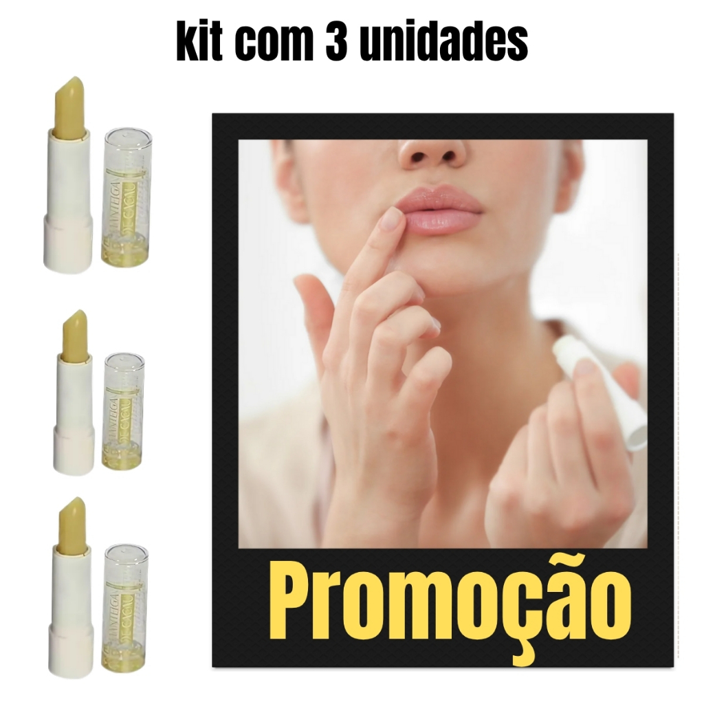 kit c/3 e c/12 unidades de Manteiga de Cacau Veraneio 3,5 g Protetor Labial Natural Vitamina E e FPS