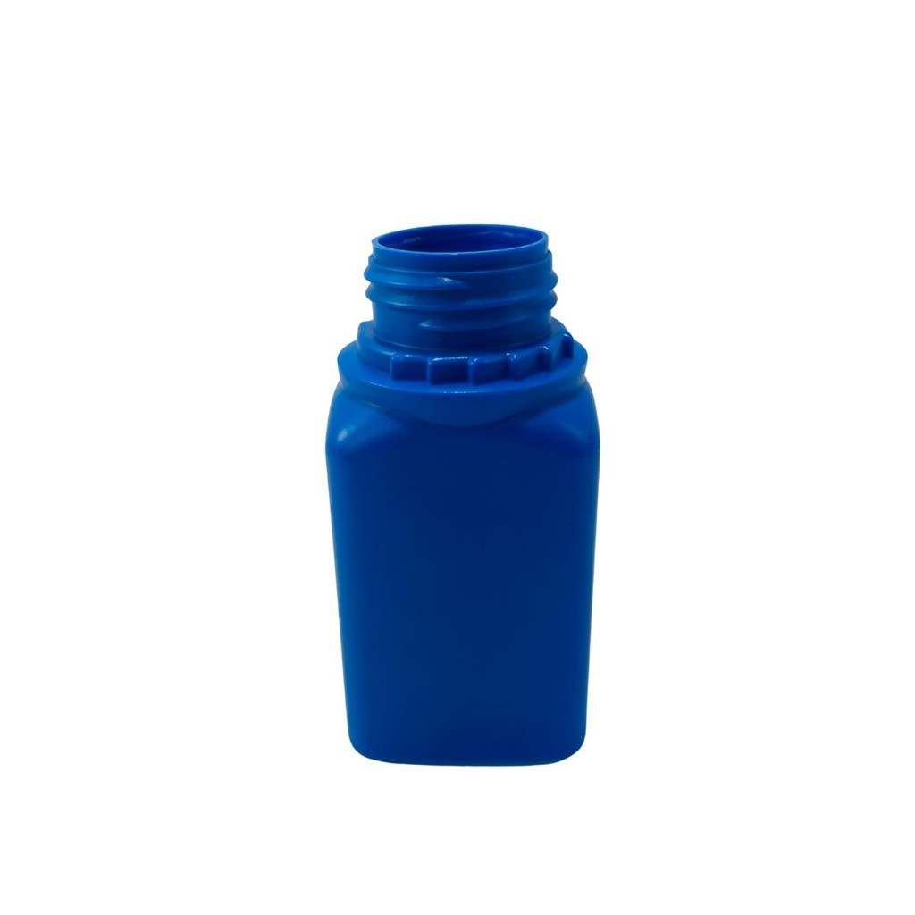 FRASCO PARA ENVASE PRODUTOS QUÍMICOS TINTAS OUTROS - PEAD AZUL DE 250ML QUADRADO 3, 5 OU 10 UNIDADES
