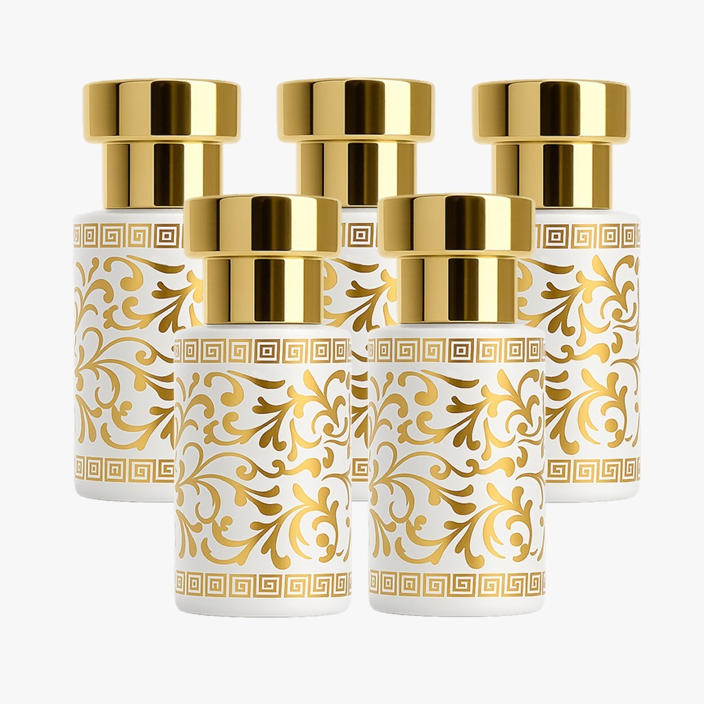 Kit 5 Porta Perfume Luxo 30ml Vidro luxo sofisticado aromatizador body splash sofisticado