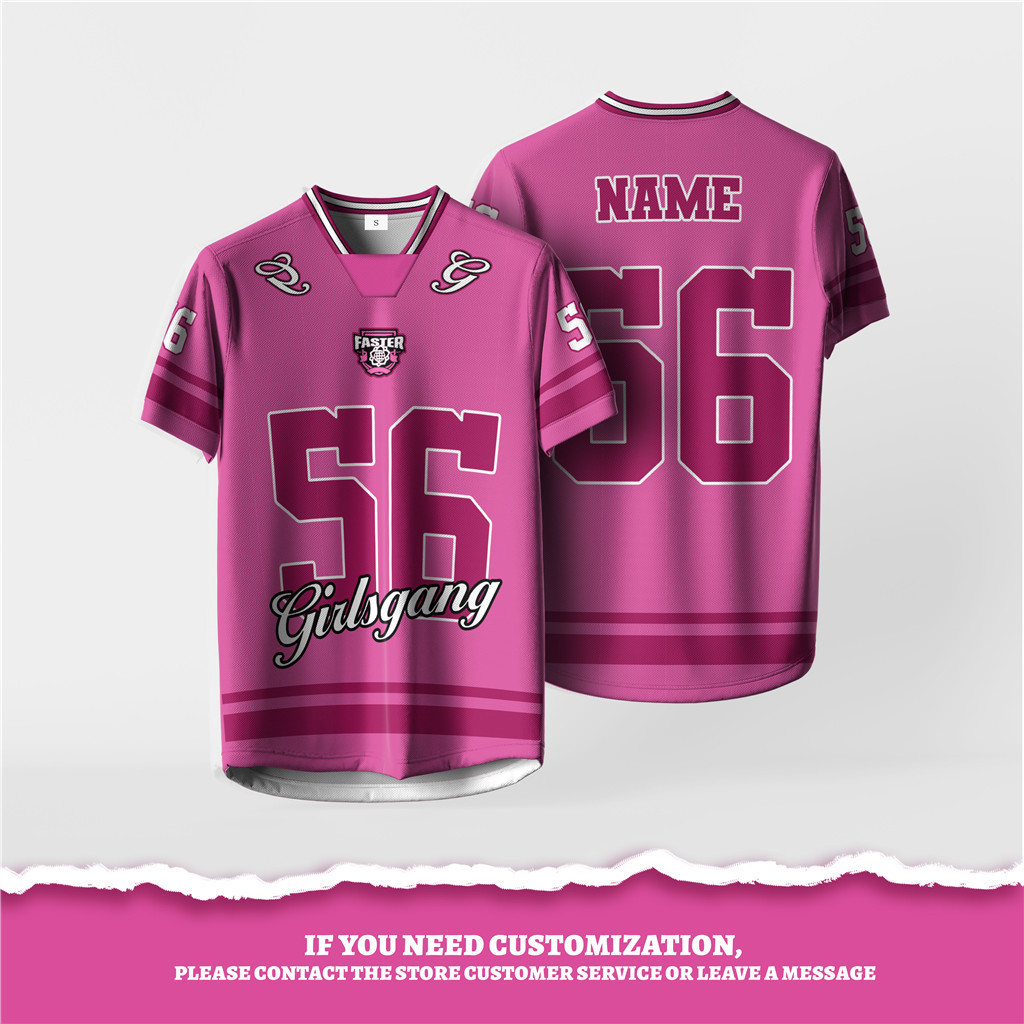 Jersey Nome E Número Personalizado Preto Rosa/Vintage/COQUETTE RIBBON Oversize