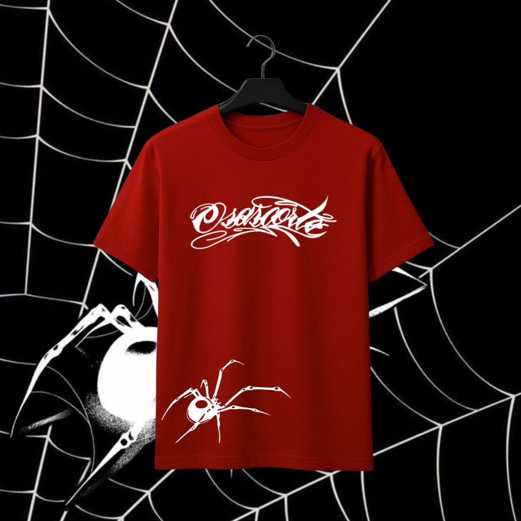 Camiseta Osascorte 244 Camisa 100% Algodão Reforçada Aranha Moto E Motoqueiro Malha Premium Macio