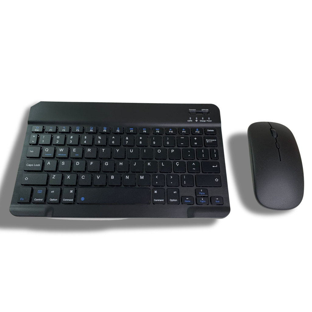 Kit Conjunto Teclado Mouse Bluetooth Sem Fio Coloridos Wireless Recarregável Elegante