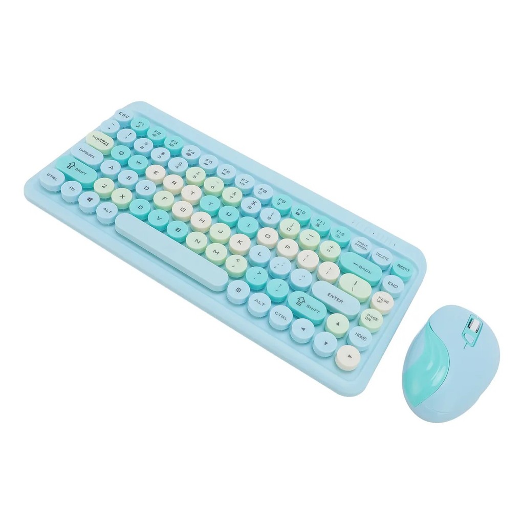 Teclado e Mouse Laser Gamer Personalizado Sem Fio HK-08 Combinação Colorida P.HQ