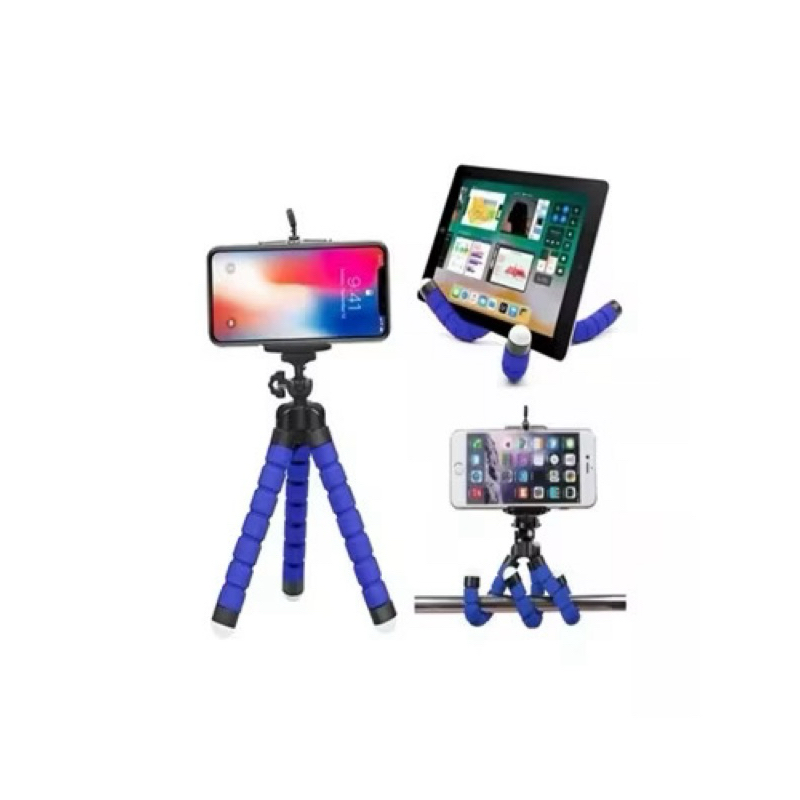 Mini Suporte tripé De Mesa Escalavel Para Celular Gira 360°