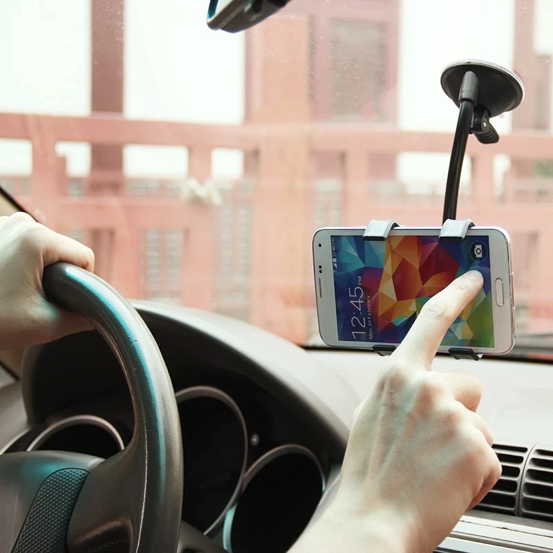 Suporte de Celular Para Carro Gira 360º Graus Fixação de Haste Resistente, Ajustável boa qualidade