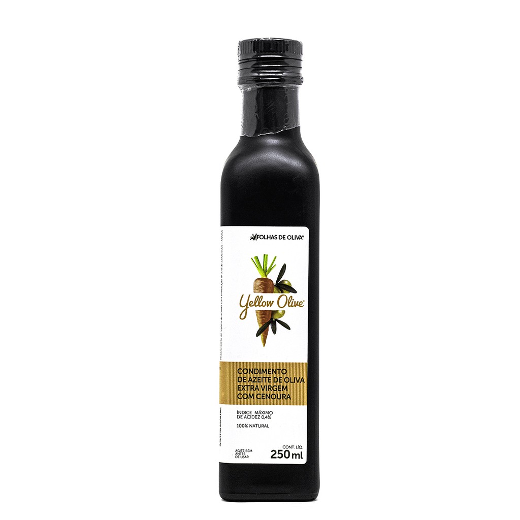 Azeite de oliva extra virgem natural com Cenoura Folhas de Oliva - acidez 0,4% - 250ml