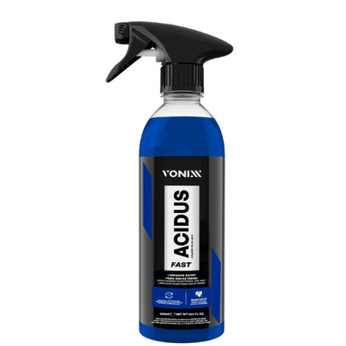 Acidus Fast 500ml Limpador Ácido Automotivo Rodas Chassis Motor Vidros Plásticos e Metais Removedor de Sujeiras Minerais