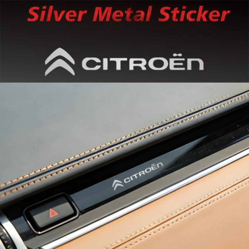 Kit 10 Peças Metálico Sticker Metal Emblema Automotivo Personalização For Citroen C3 C4 Cactus C5 Aircross