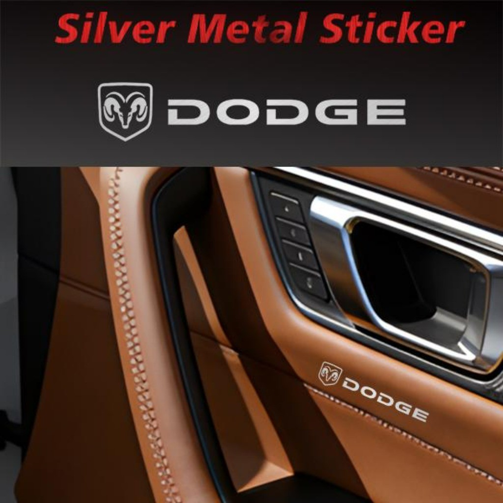 Kit 10 Peças Alumínio Adesivo de Metal Carro Emblema Automotivo Tuning Carro For Dodge RAM Charger Challenger Journey